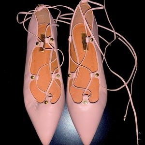 Women Halogen lace up Flats size 10